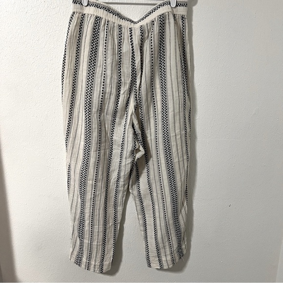 Madewell Women’s Large 2 Piece Lightspun Pull-On Balloon Pant Set Striped Pocket - Picture 8 of 13